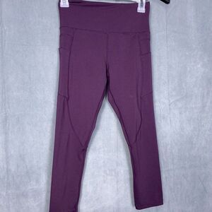 Zyia Active Brilliant Hi-Rise Capri Leggings Size 2 XS Dark Purple 22" Inseam